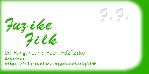 fuzike filk business card